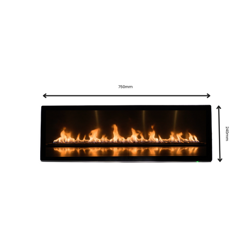 28.5" 750mm - Gas Effect Fire - wall mounted  GF1-28.5