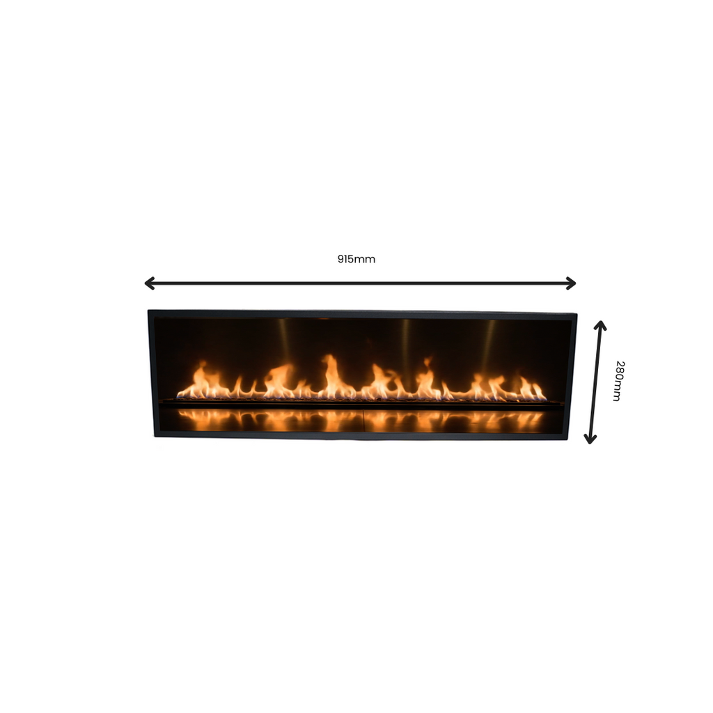 36"" 915mm - Gas Effect Fire - Wall or Surface mounted GF1-36