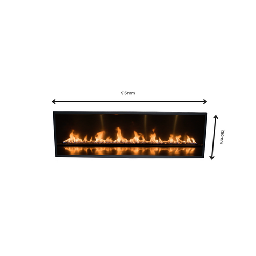 36"" 915mm - Gas Effect Fire - Wall or Surface mounted GF1-36